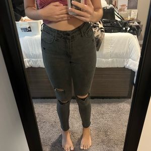 Black Ripped High Waisted Skinny Jeans